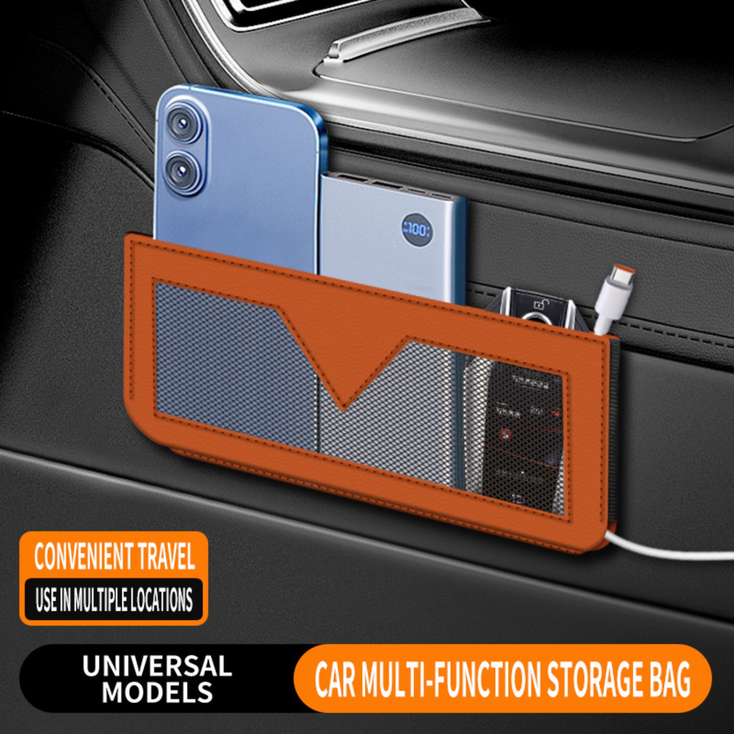 Phone Accessories Receipt - Bolsa de Armazenamento Lateral Multifuncional para