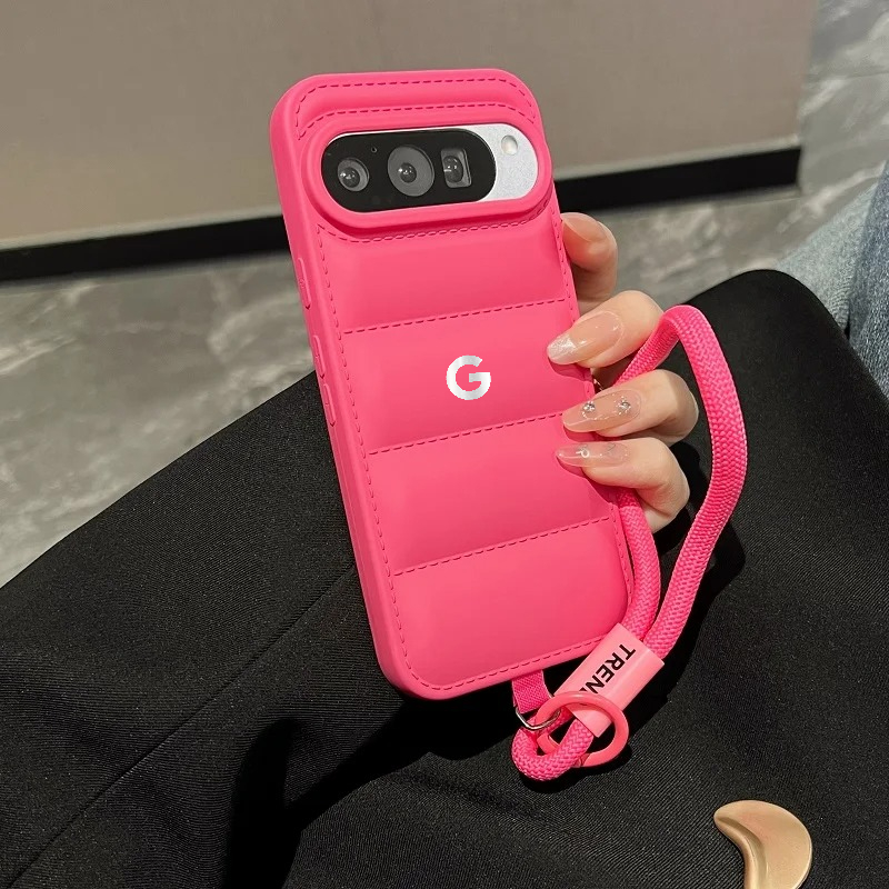 Google Pixel 9 Pro - Capa de tecido tipo jaqueta acolchoada,