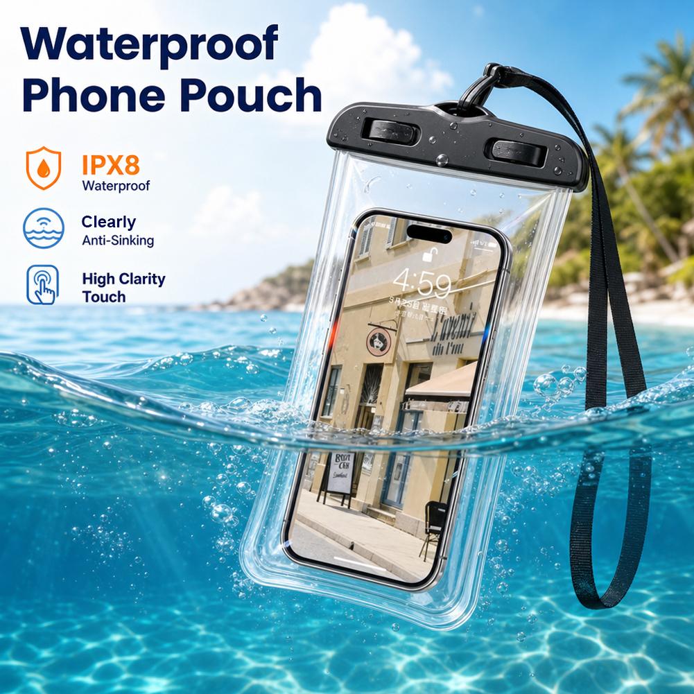 Neck Hanging Phone Holder - Bolsa Transparente Impermeável para Celular com