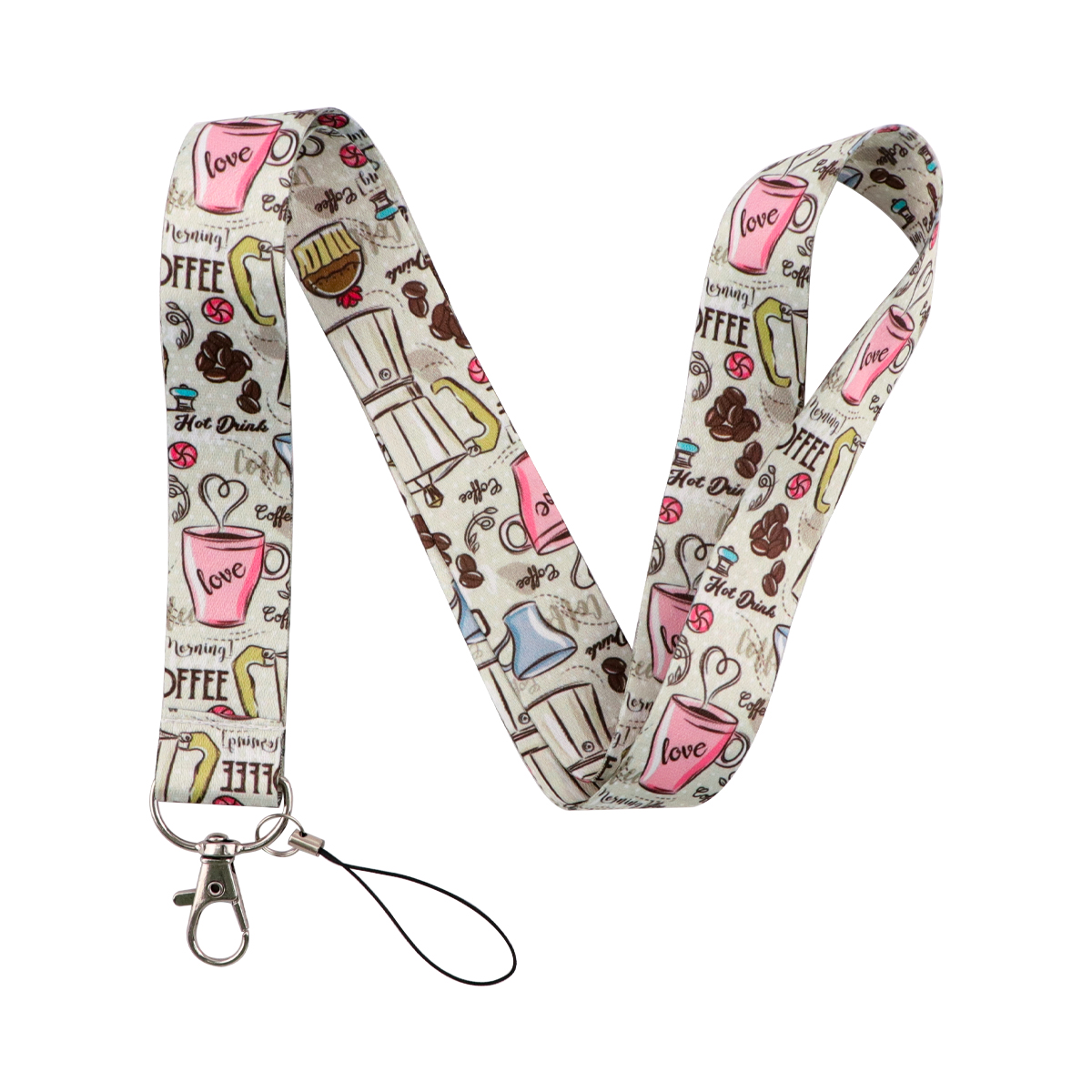 Amante do café cordão chaveiro - Neck Hanging Phone Holder avaliação e preço