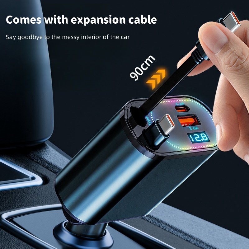 Carregador de Carro Retrátil 4 - Fast Charging Cable avaliação e preço